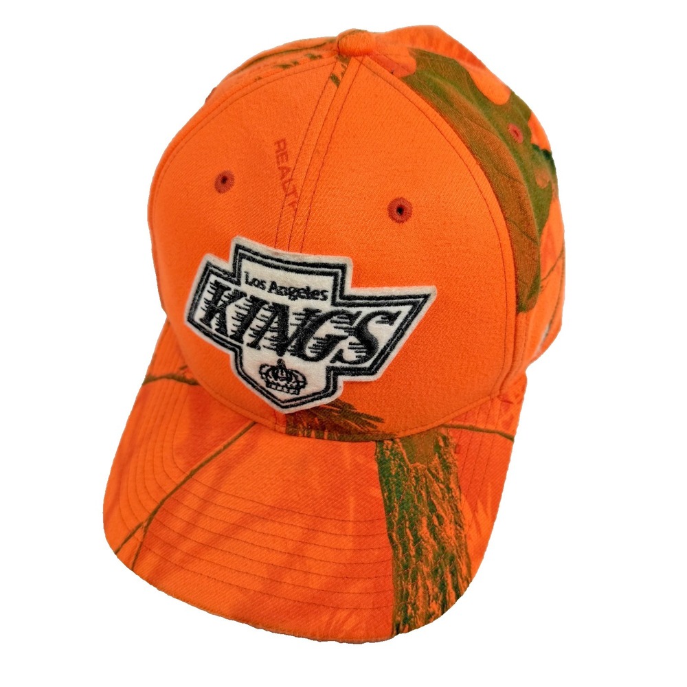 Los Angeles Kings '47 Vintage Hockey Hat Blaze Orange Camo Realtree Strapback